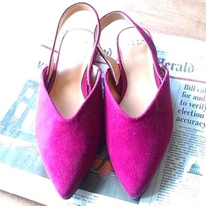 Purple slingback flats